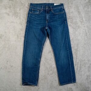Classic Men's Dark Blue Straight-Leg Jeans